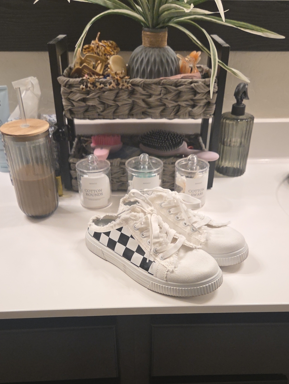 White Canvas Slip-On Sneakers